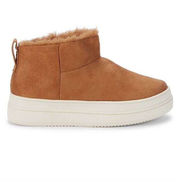 J/SLIDES Faux fur line microsuede Booties - Picture 3 of 6